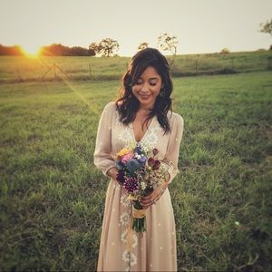 Free People Embroidered Midi Dress